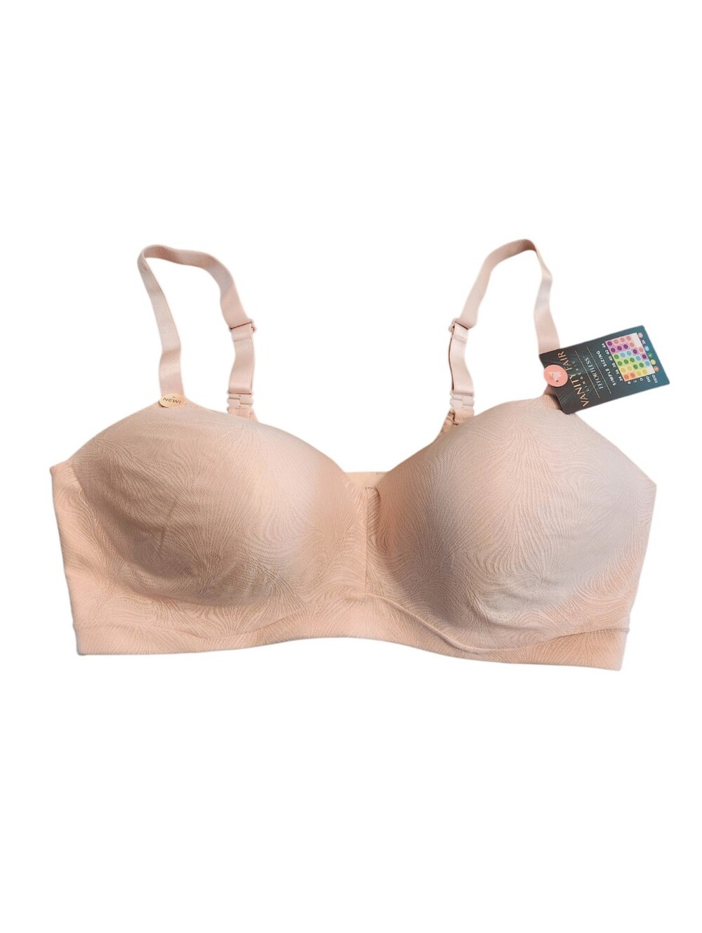 NEW Vanity Fair Effortless Simple Size Wireless Bra Pink Size 3XL